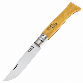 Нож складной Opinel 12 Tradition Carbone 113120, 120 мм, бук