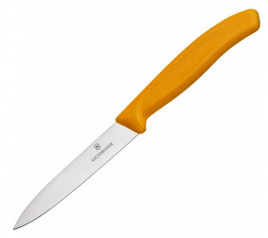 Нож кухонный овощной Victorinox 6.7706.L119, 100 мм,  оранжевый