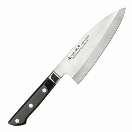 Нож кухонный универсальный Satake Stainless Bolster 803-694, 160 мм,  черный