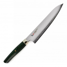 Нож кухонный шеф Mcusta Zanmai Revolution Green ZRG-1205G, 210 мм, микарта