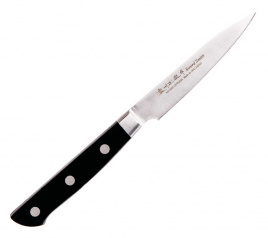 Нож кухонный овощной Satake Stainless Bolster 802-796, 100 мм,  черный