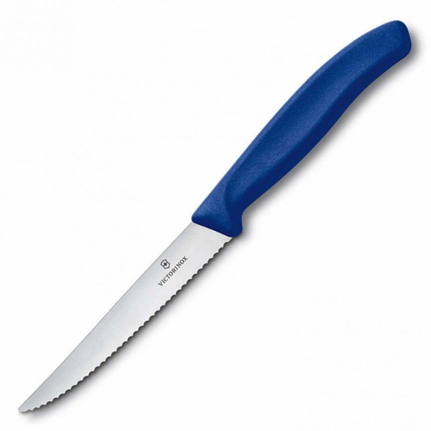 Нож кухонный для стейка Victorinox 6.7232, 110 мм, синий фото 1
