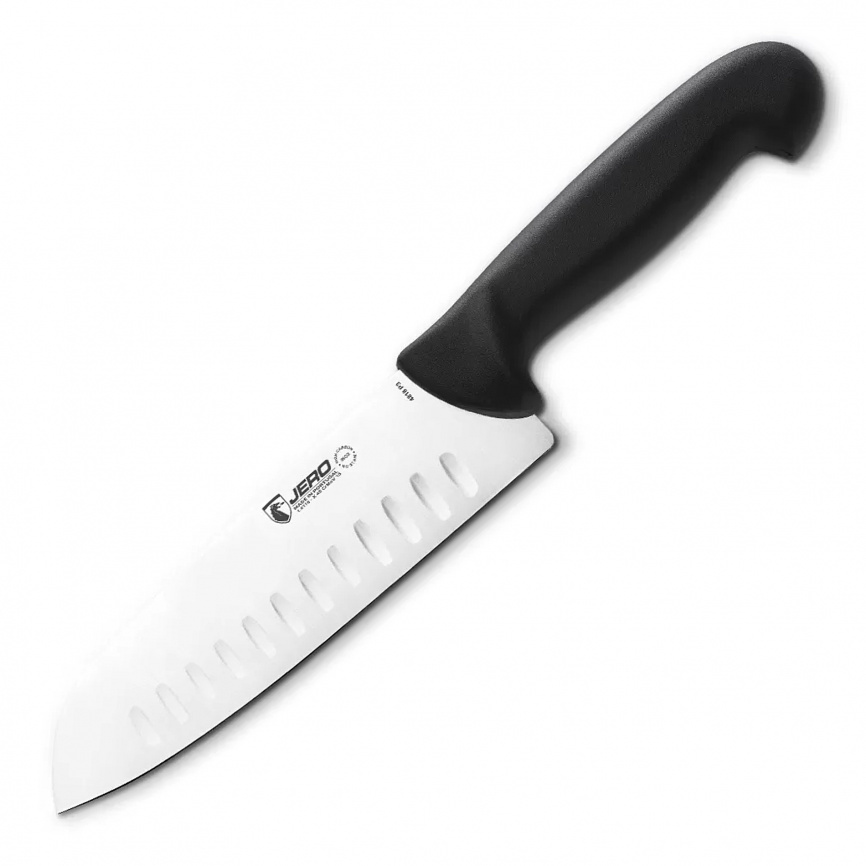 Нож кухонный сантоку JERO Professional 4818P3, 180 мм,  черный фото 1