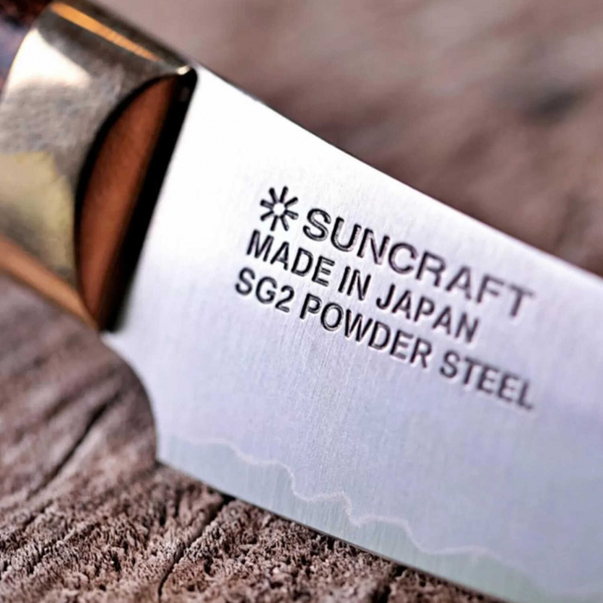 Нож кухонный овощной Suncraft Elegancia KSK-04, 100 мм,  палисандр фото 2