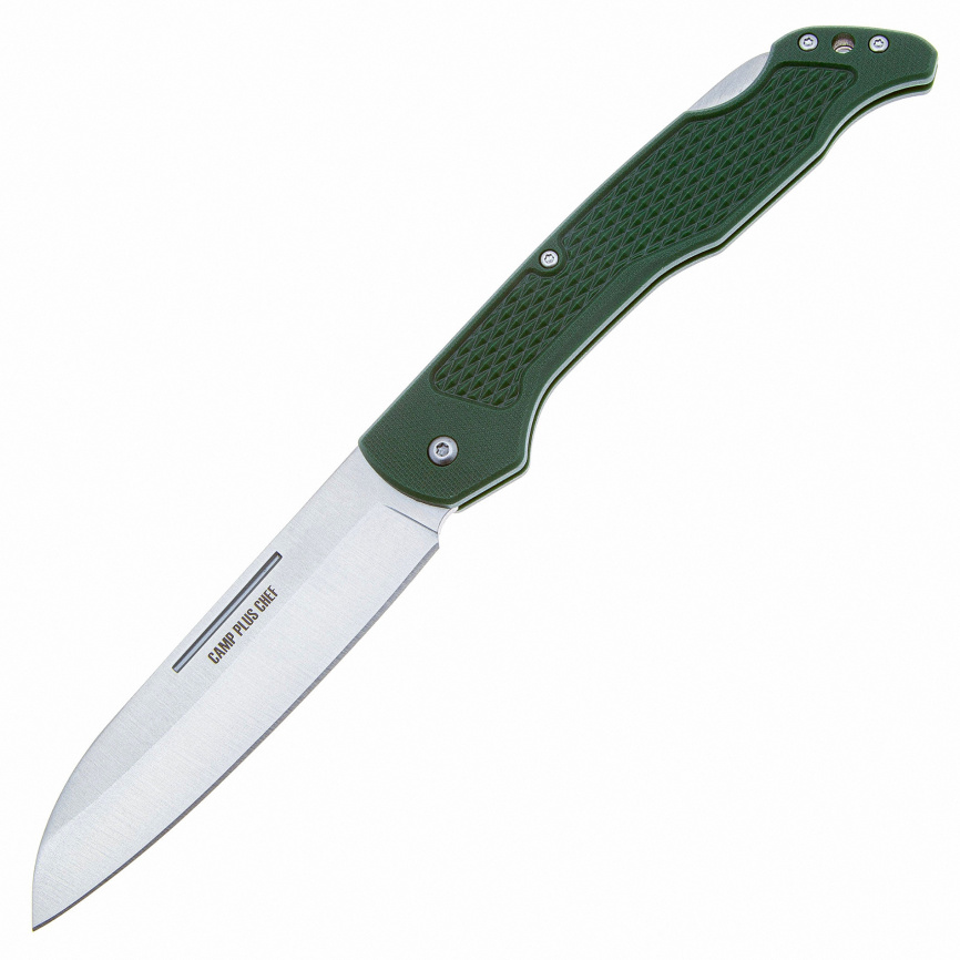 Нож складной Ontario Camp Plus Chef's Lockback 4300, 108 мм, зеленый фото 1