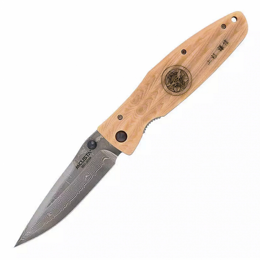 Нож складной Mcusta Senguoku Senno MC-0185D, 94 мм, бежевый фото 1