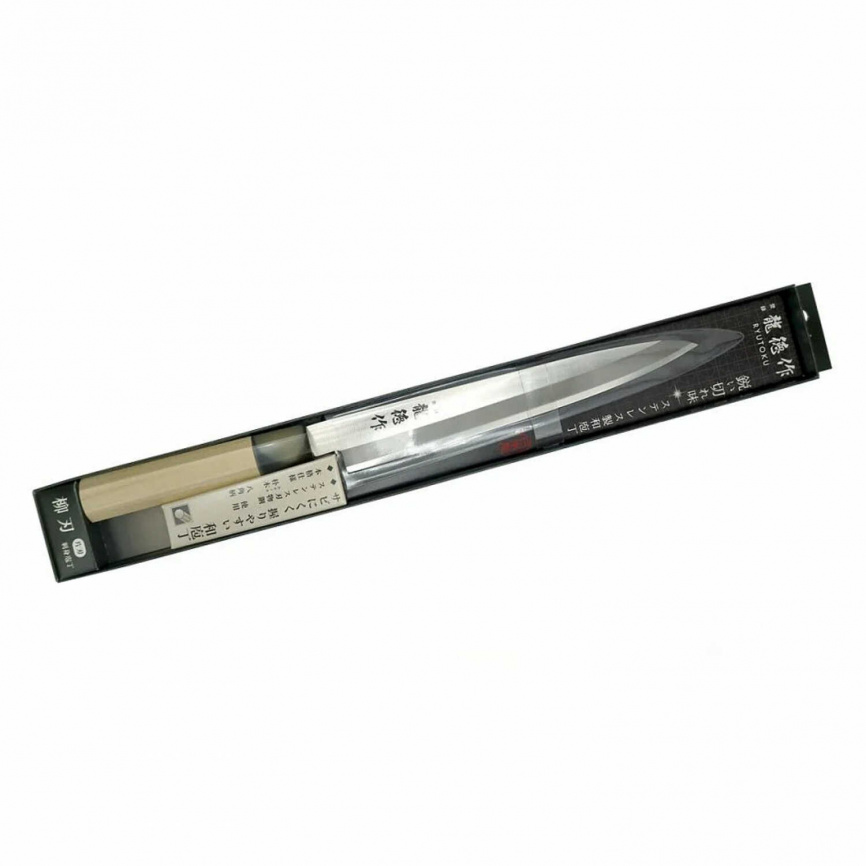 Нож традиционный янагиба Fuji Cutlery Ryutoku FC-575, 210 мм, магнолия фото 3