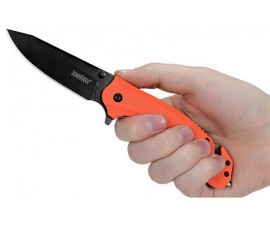 Нож складной Kershaw Barricade 8650, 89 мм, оранжевый фото 2