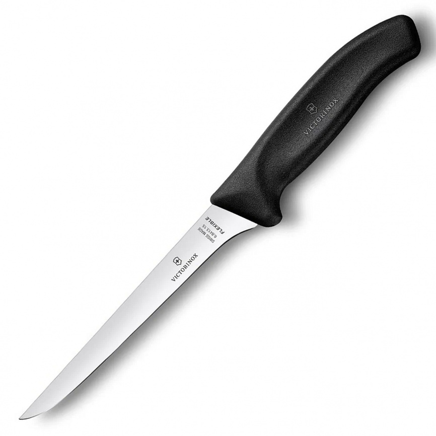 Нож кухонный разделочный Victorinox 6.8413.15B, 150 мм, черный фото 1