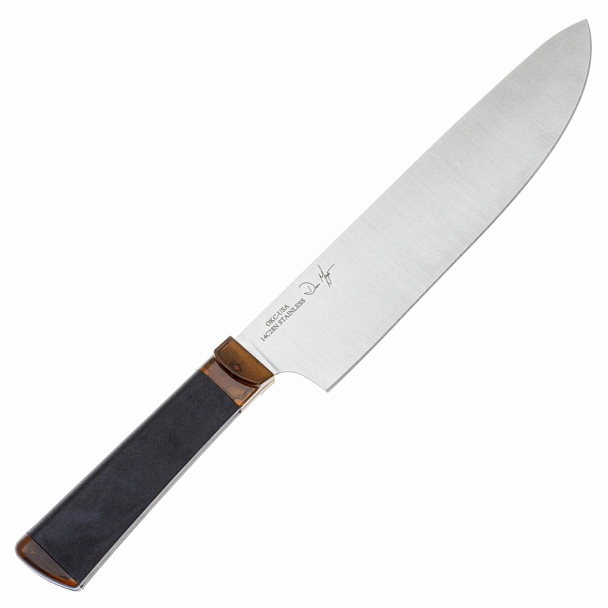 Нож кухонный шеф Ontario Agilite Chef's 2520, 240 мм, чёрный фото 2