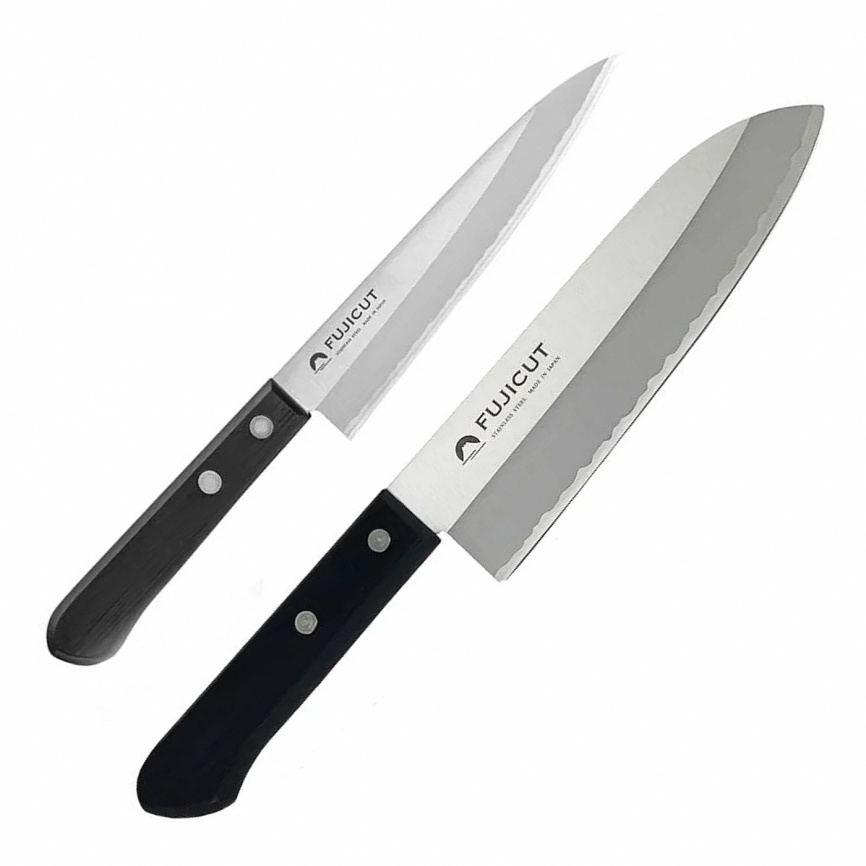 Набор из 2 кухонных ножей Fuji Cutlery TJ-GIFTSET-A, черный фото 2