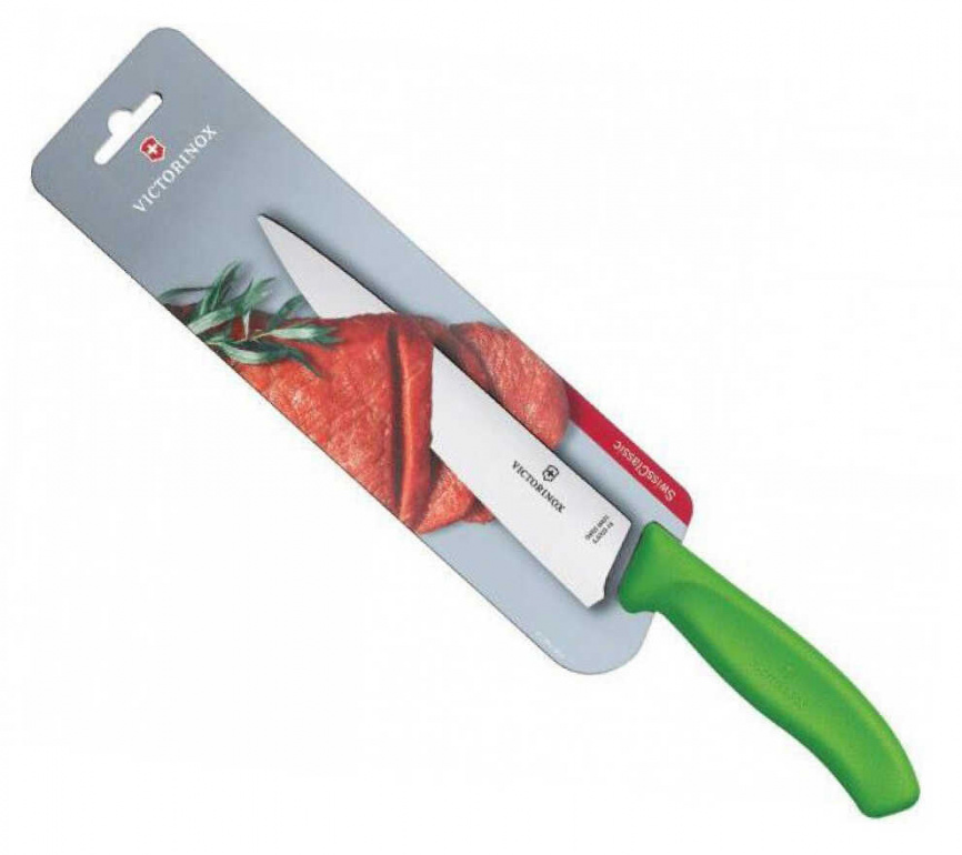 Нож кухонный разделочный Victorinox 6.8006.19L4B, 190 мм,  зеленый фото 2