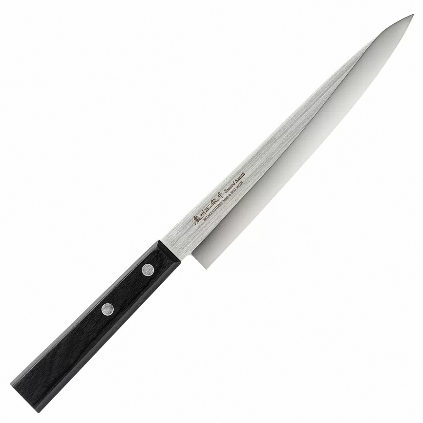 Нож кухонный янэгиба Satake Black Pakka Wood 801‑843, 205 мм, палисандр фото 1