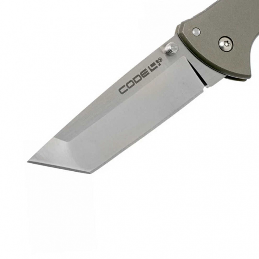 Нож складной Cold Steel Code-4 Tanto Plain 58PT, 89 мм, алюминий фото 3