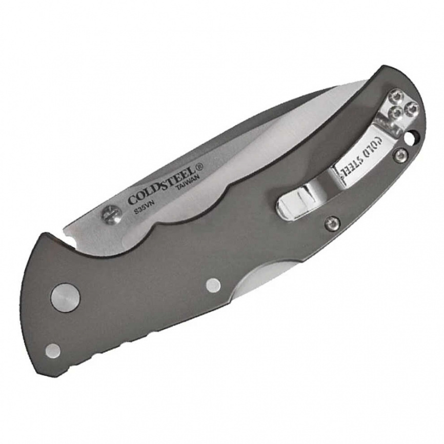 Нож складной Cold Steel Code-4 Tanto Plain 58PT, 89 мм, алюминий фото 4