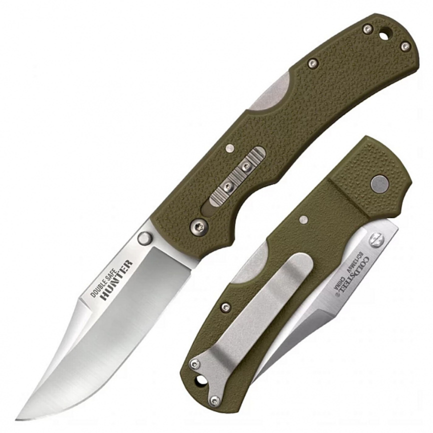 Нож складной Cold Steel 23JC Double Safe Hunter, 89 мм, зелёный фото 3
