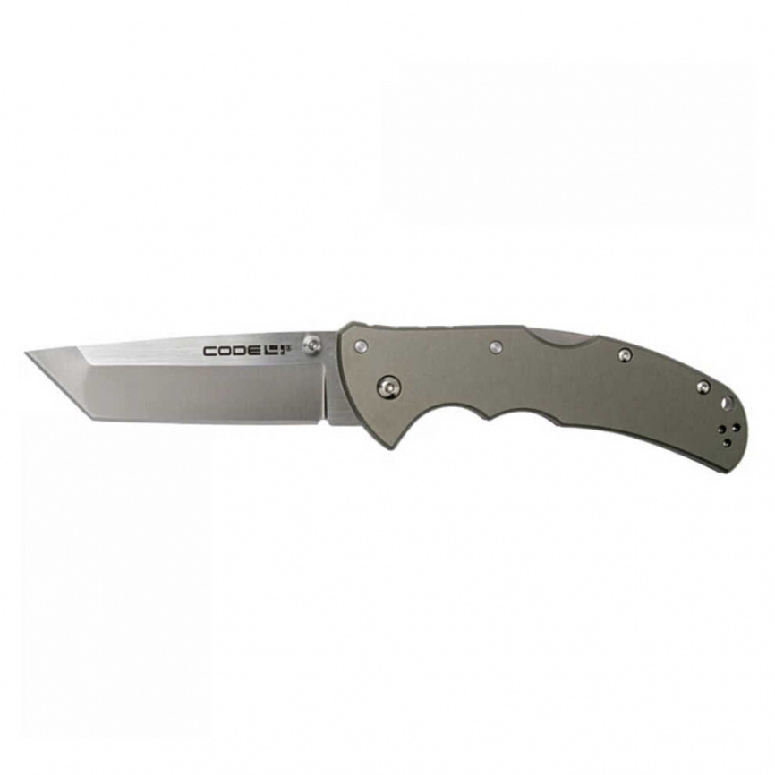 Нож складной Cold Steel Code-4 Tanto Plain 58PT, 89 мм, алюминий фото 6