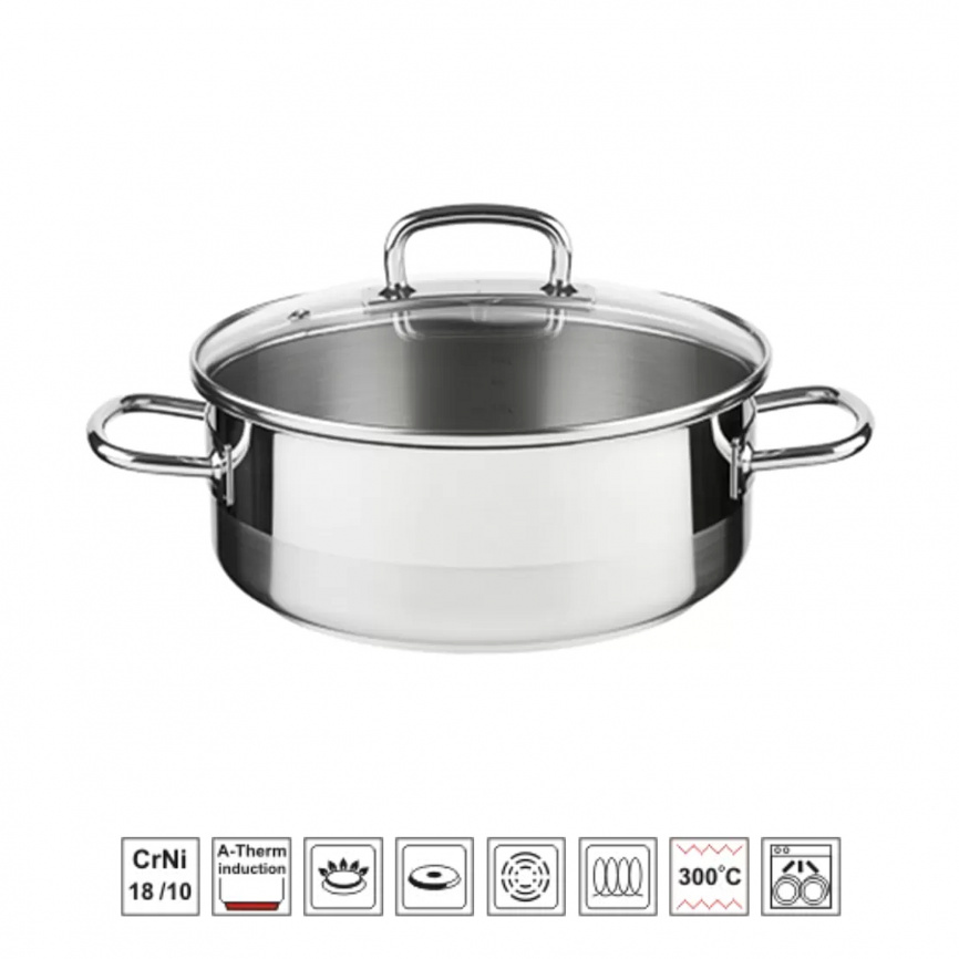 Сотейник Kolimax Professional 160096, 22 см, 3 л, стальной фото 1